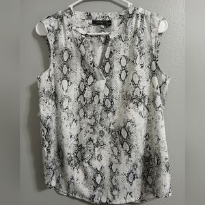 Apt 9  Monochrome Snake Print Blouse